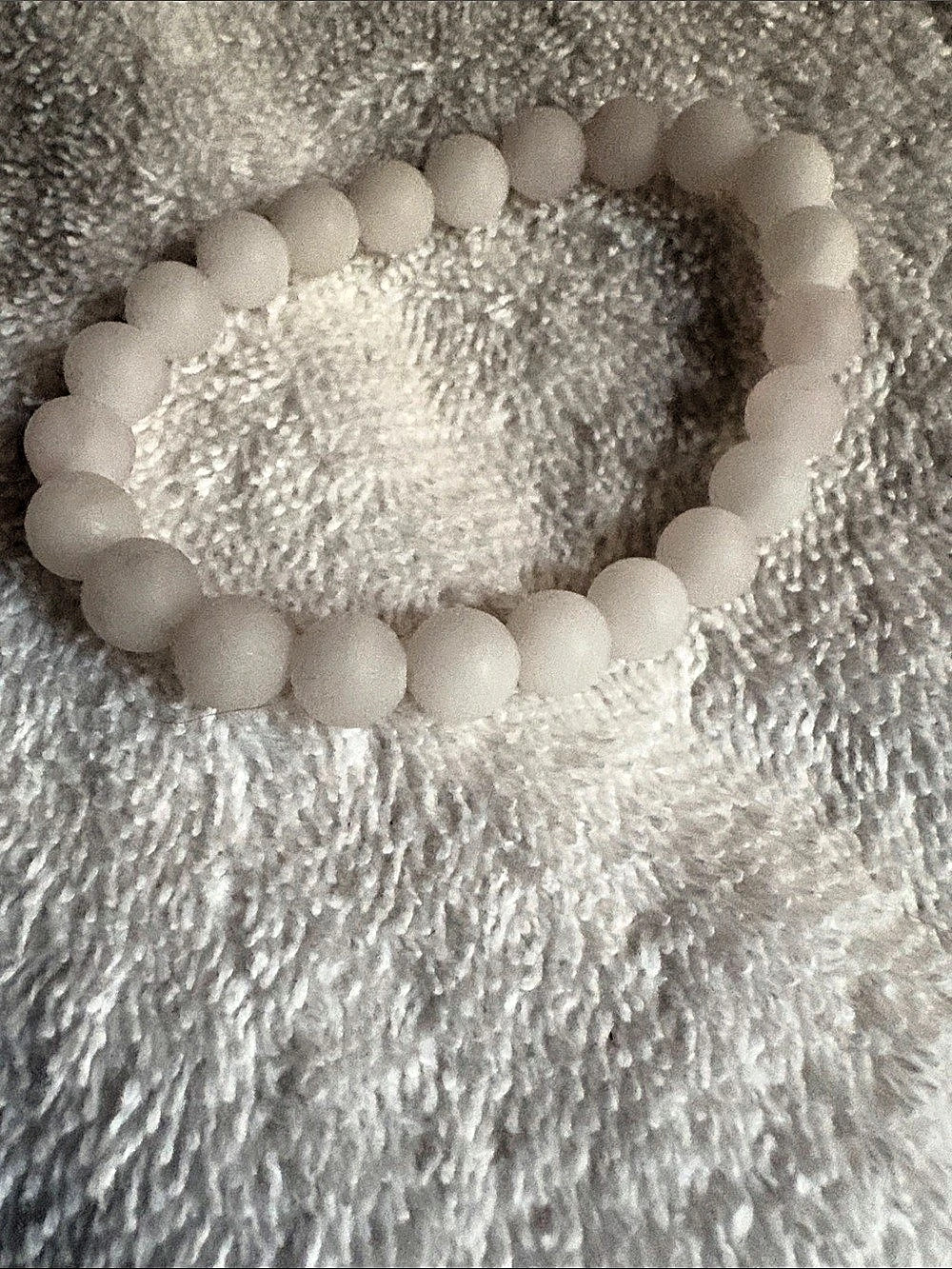 White Quartz Beaded Stretch Bracelet